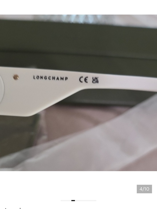 Long Champ White Square Oversized SUNGLASSES NWT! main image 11